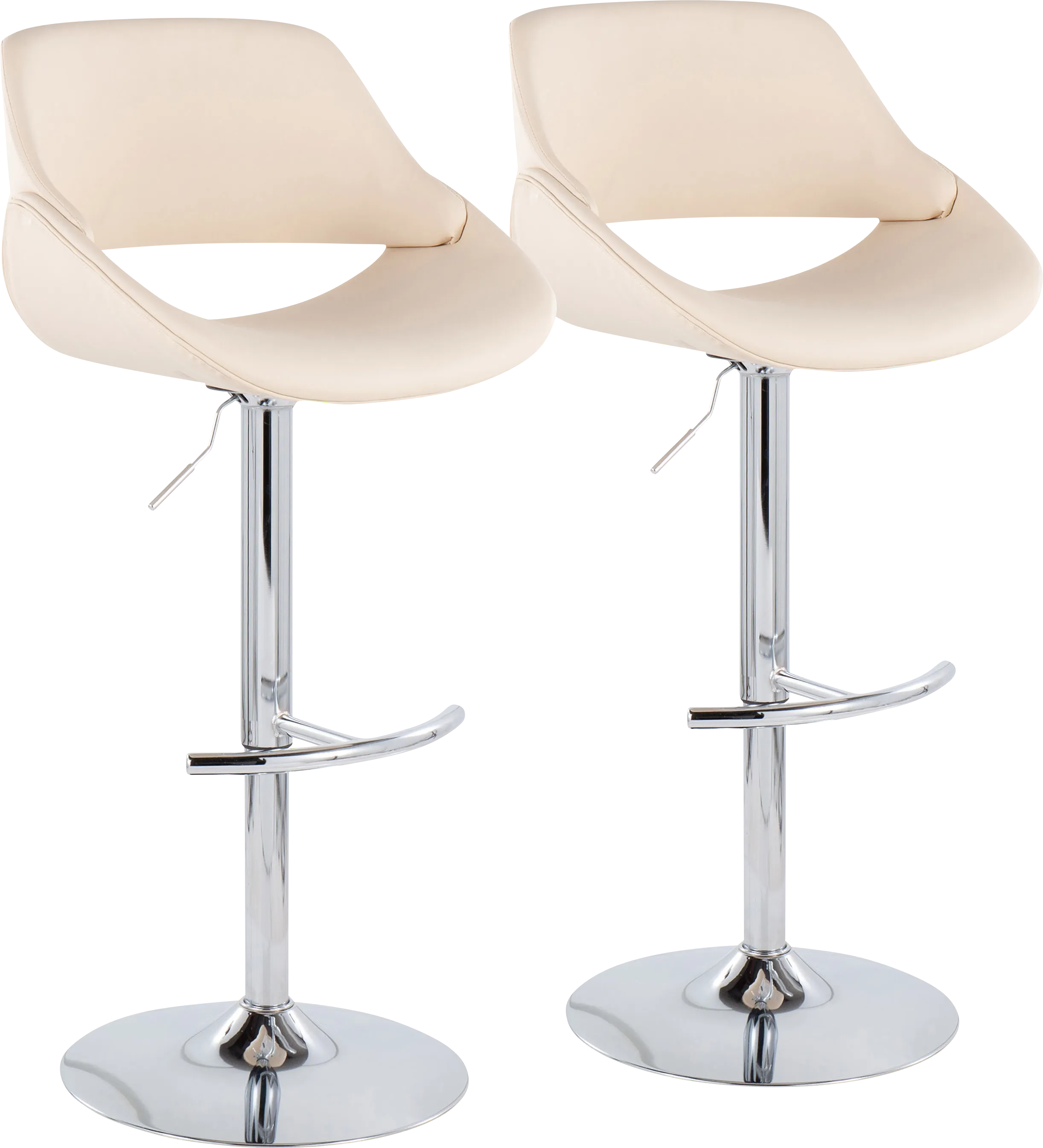 Astorel Cream Barstool, Set of 2 - Thumbnail - Image 1