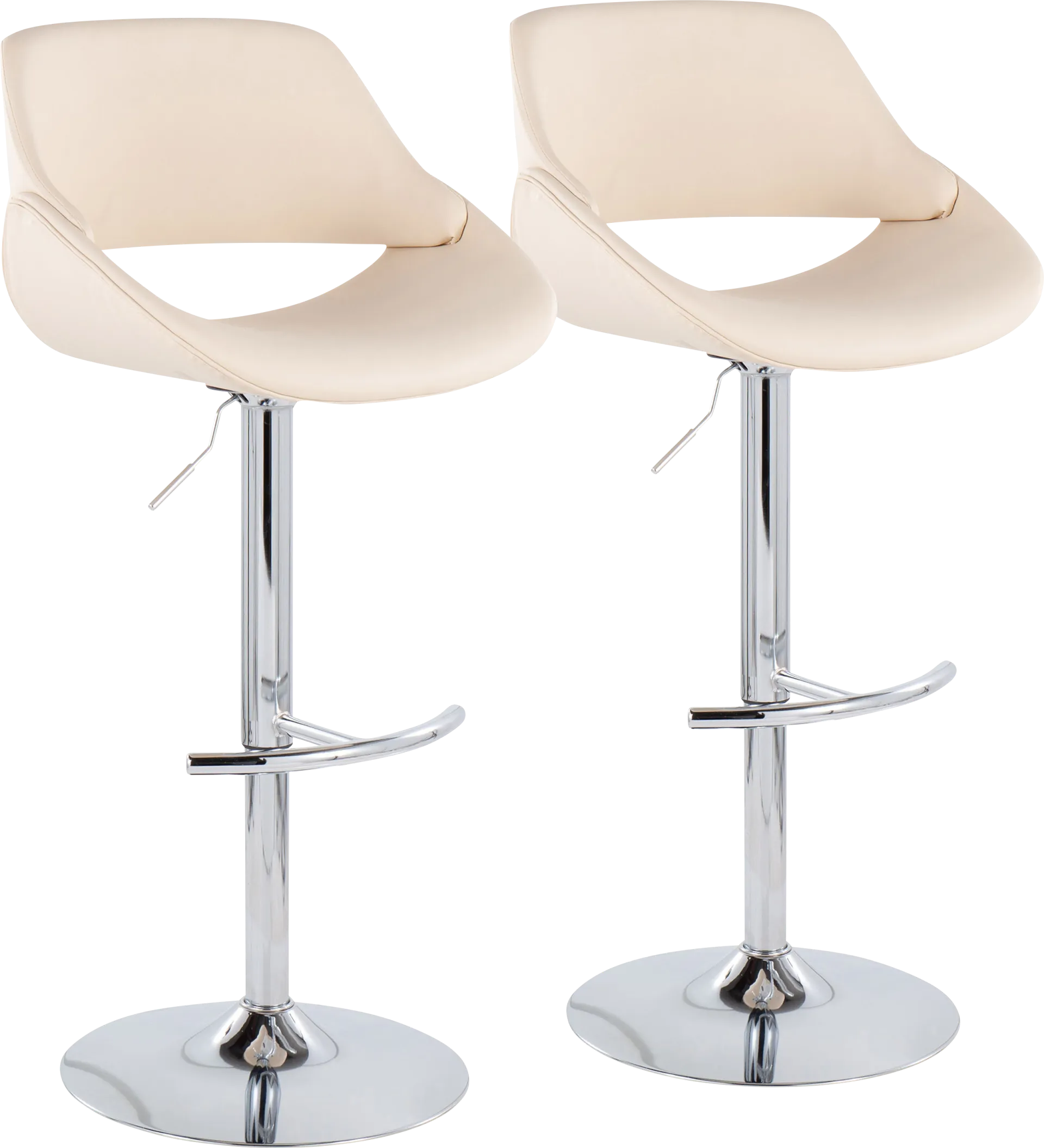 Astorel Cream Barstool, Set of 2 - Image 1
