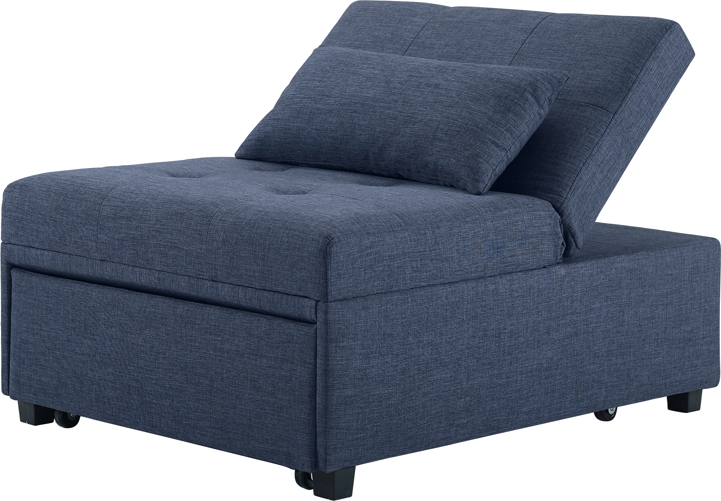 Kids Jaxton Blue Convertible Chair - Thumbnail - Image 1