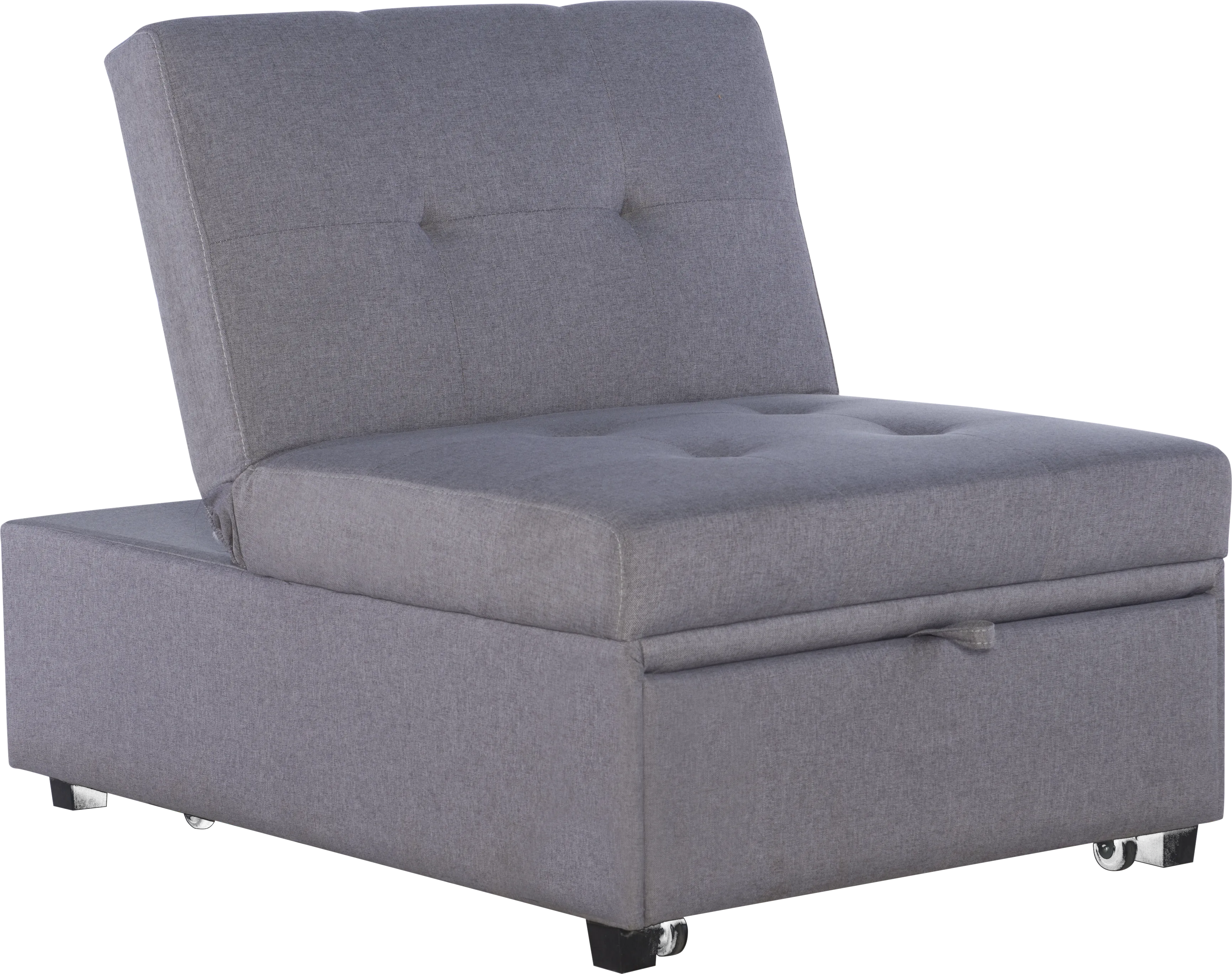 Kids Jaxton Gray Convertible Chair - Thumbnail - Image 1