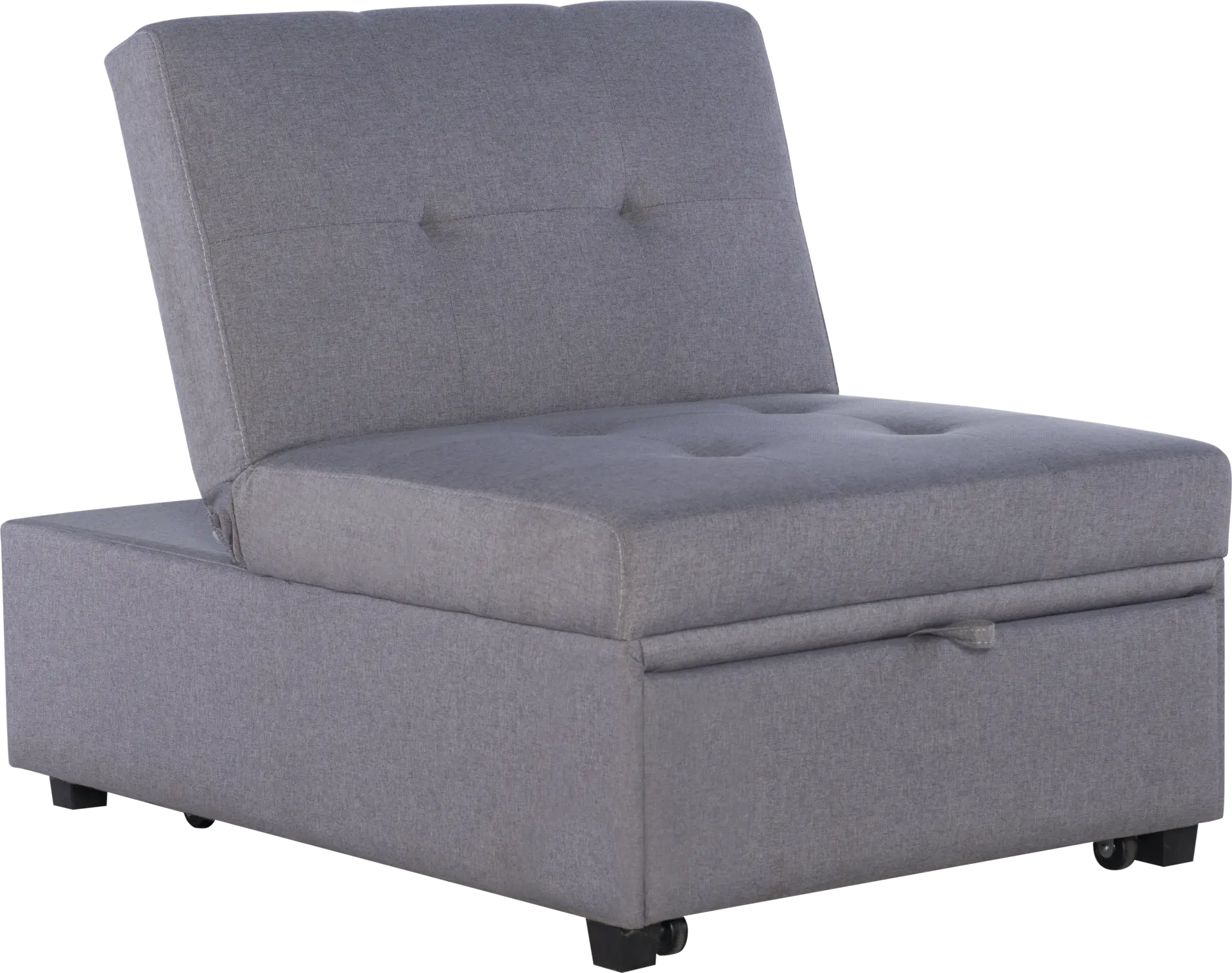 Kids Jaxton Gray Convertible Chair