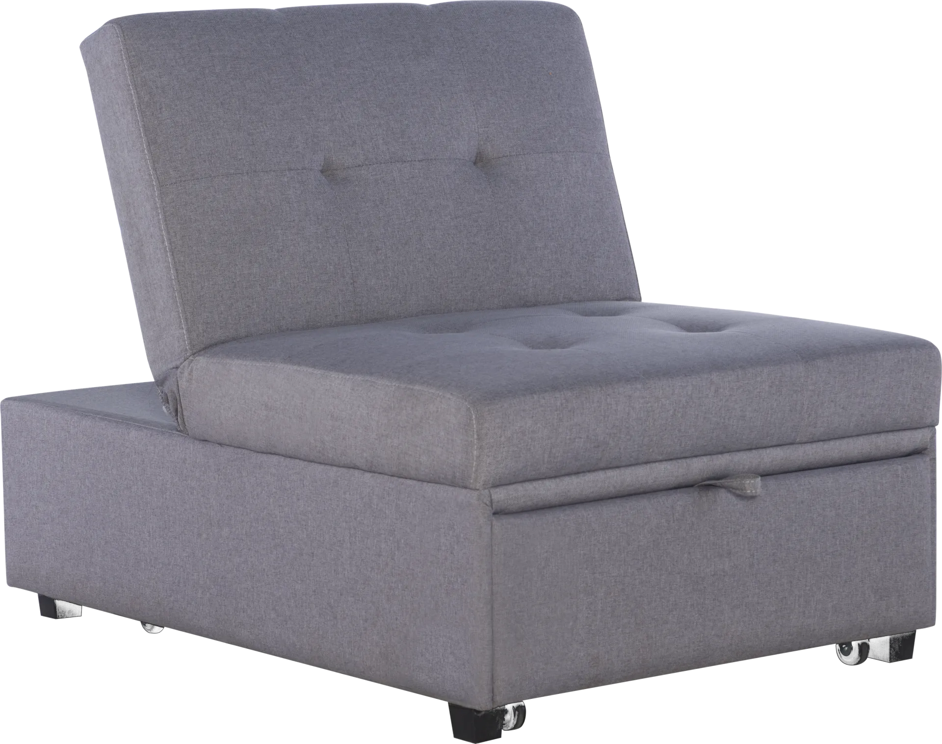 Kids Jaxton Gray Convertible Chair - Image 1