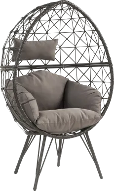 Outdoor Zaelan Black Egg Chair