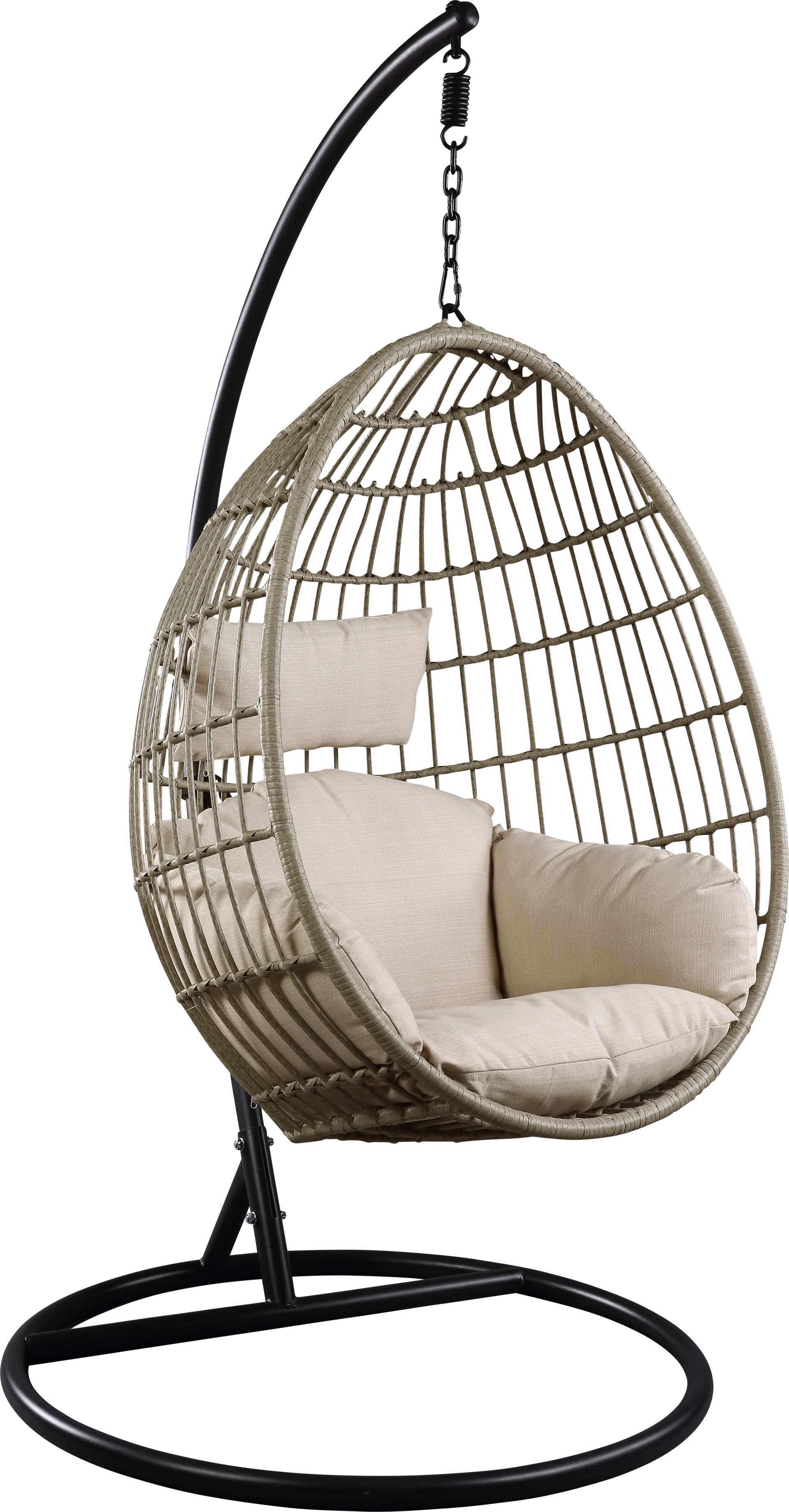 Outdoor Astani Beige Hanging Chair - Image 1