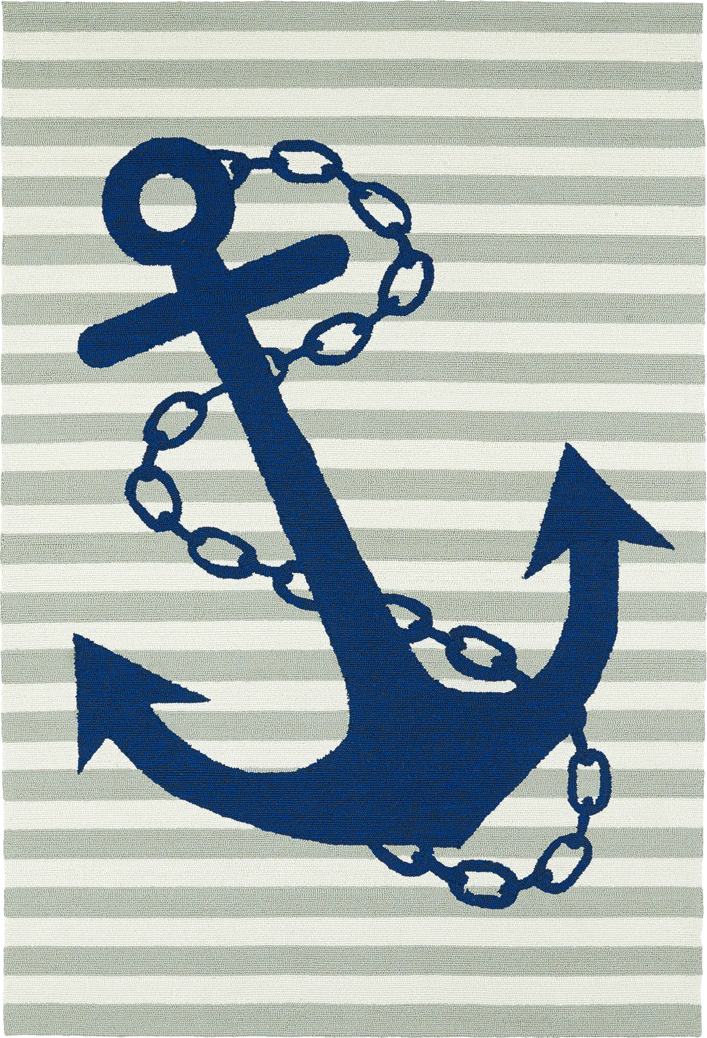Drop Anchor Green 7'6 x 9' Indoor/Outdoor Rug - Image 1