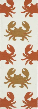 Highland Beach Orange 2' x 6' Indoor/Outdoor Rug