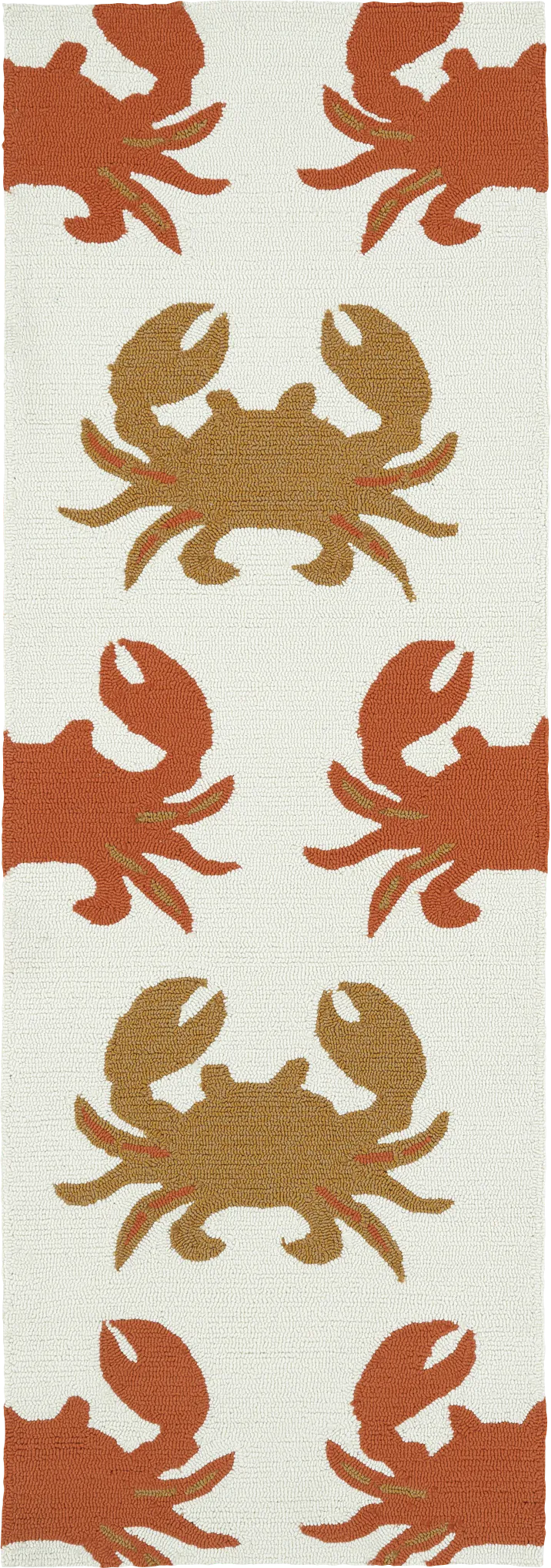 Highland Beach Orange 2' x 6' Indoor/Outdoor Rug - Image 1