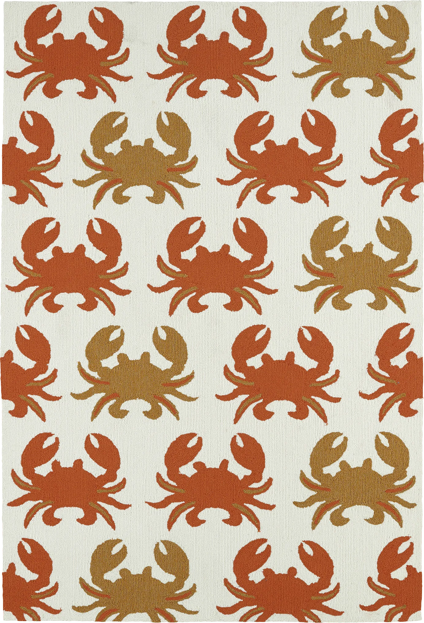 Highland Beach Orange 7'6 x 9' Indoor/Outdoor Rug - Image 1