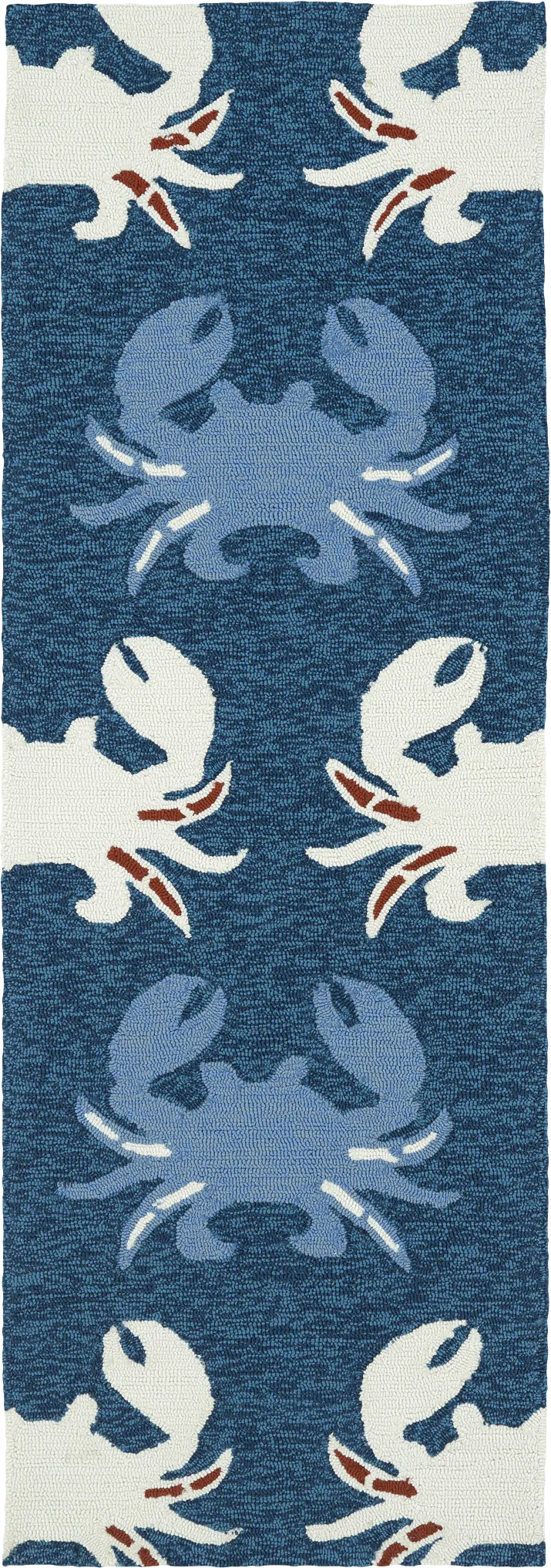 Highland Beach Blue 2' x 6' Indoor/Outdoor Rug - Image 1