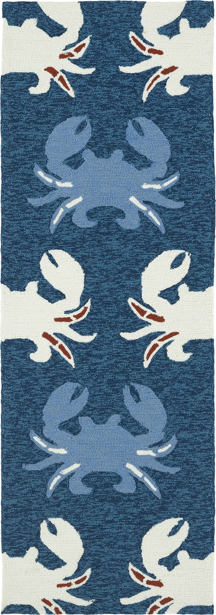 Highland Beach Blue 2' x 6' Indoor/Outdoor Rug