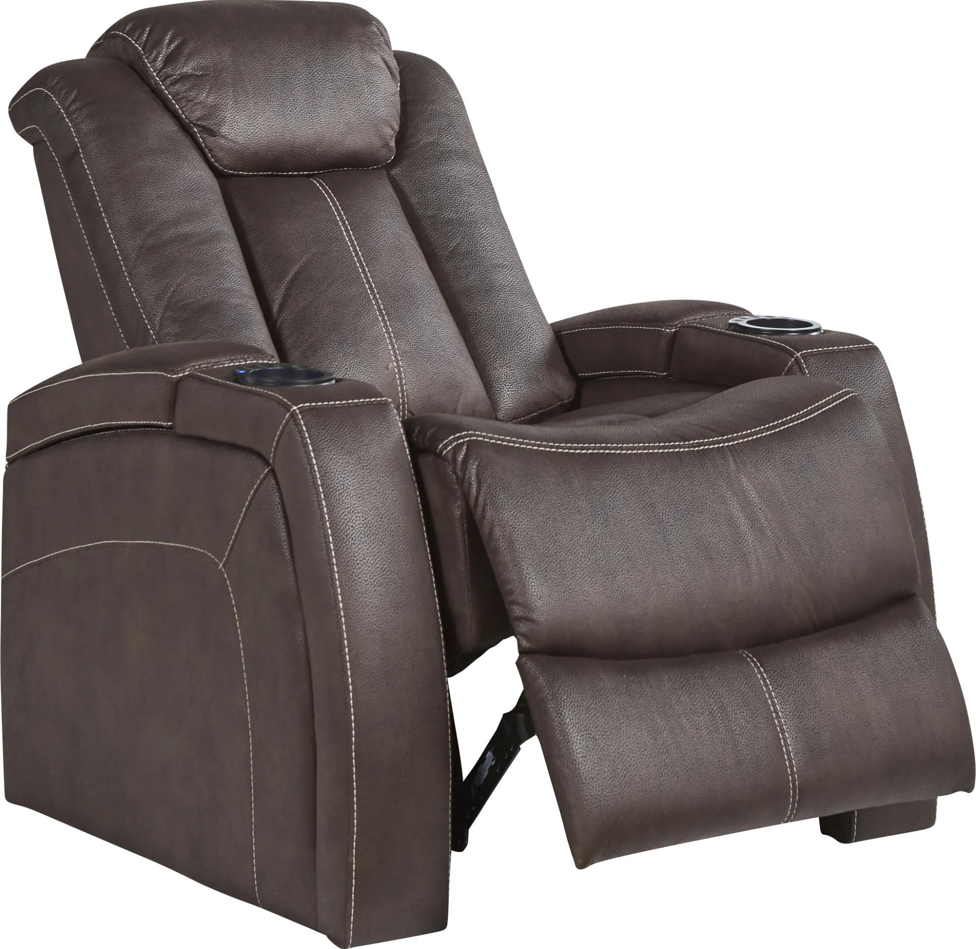Crestline Brown Dual Power Recliner - Image 1
