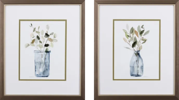 Falesco Blue Artwork, Set of 2