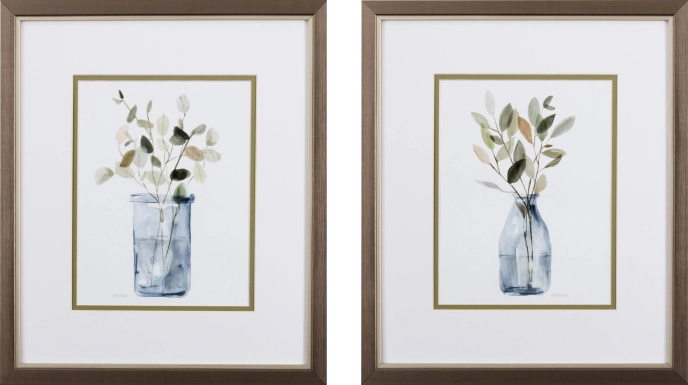 Falesco Blue Artwork, Set of 2