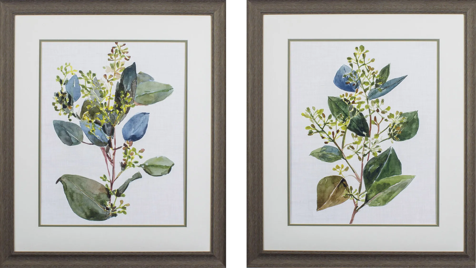 Hagemann Green Artwork, Set of 2