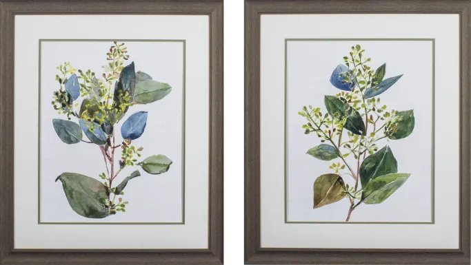 Hagemann Green Artwork, Set of 2