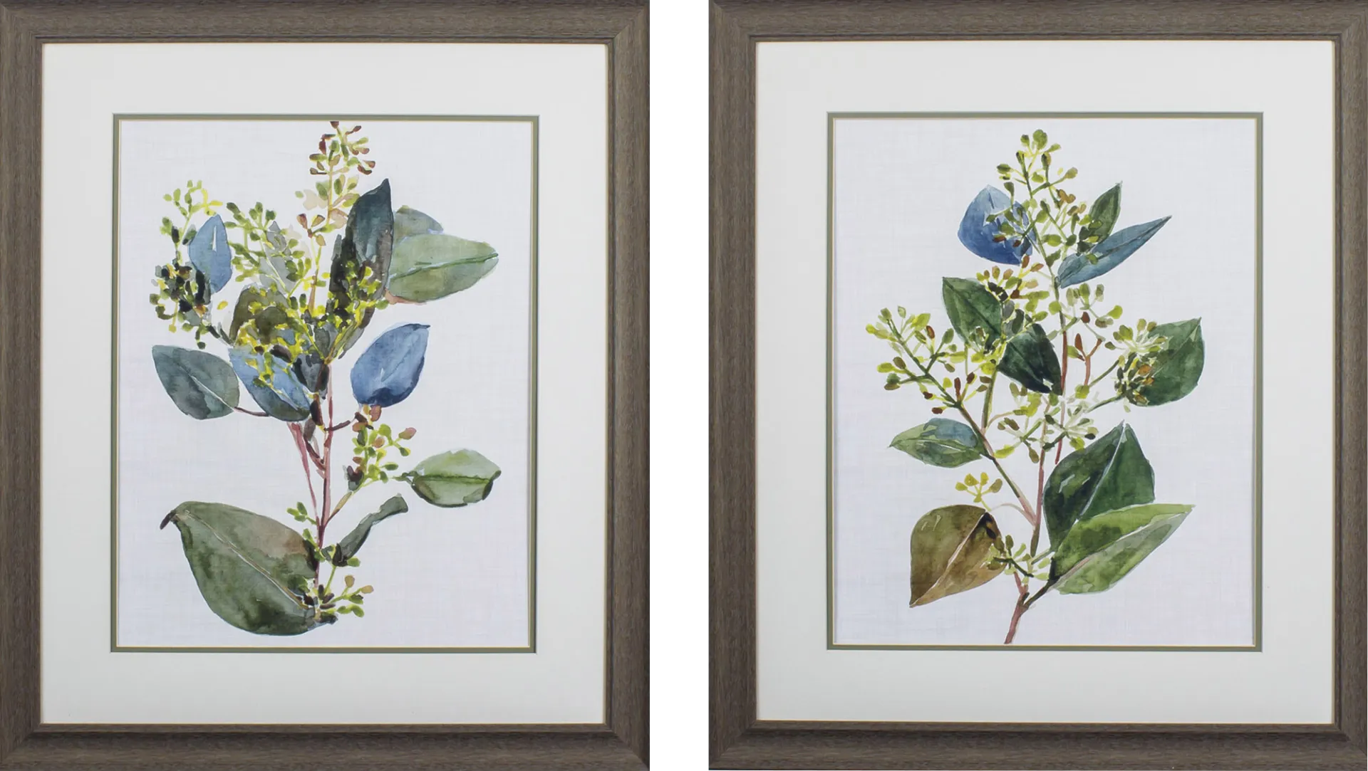 Hagemann Green Artwork, Set of 2 - Image 1