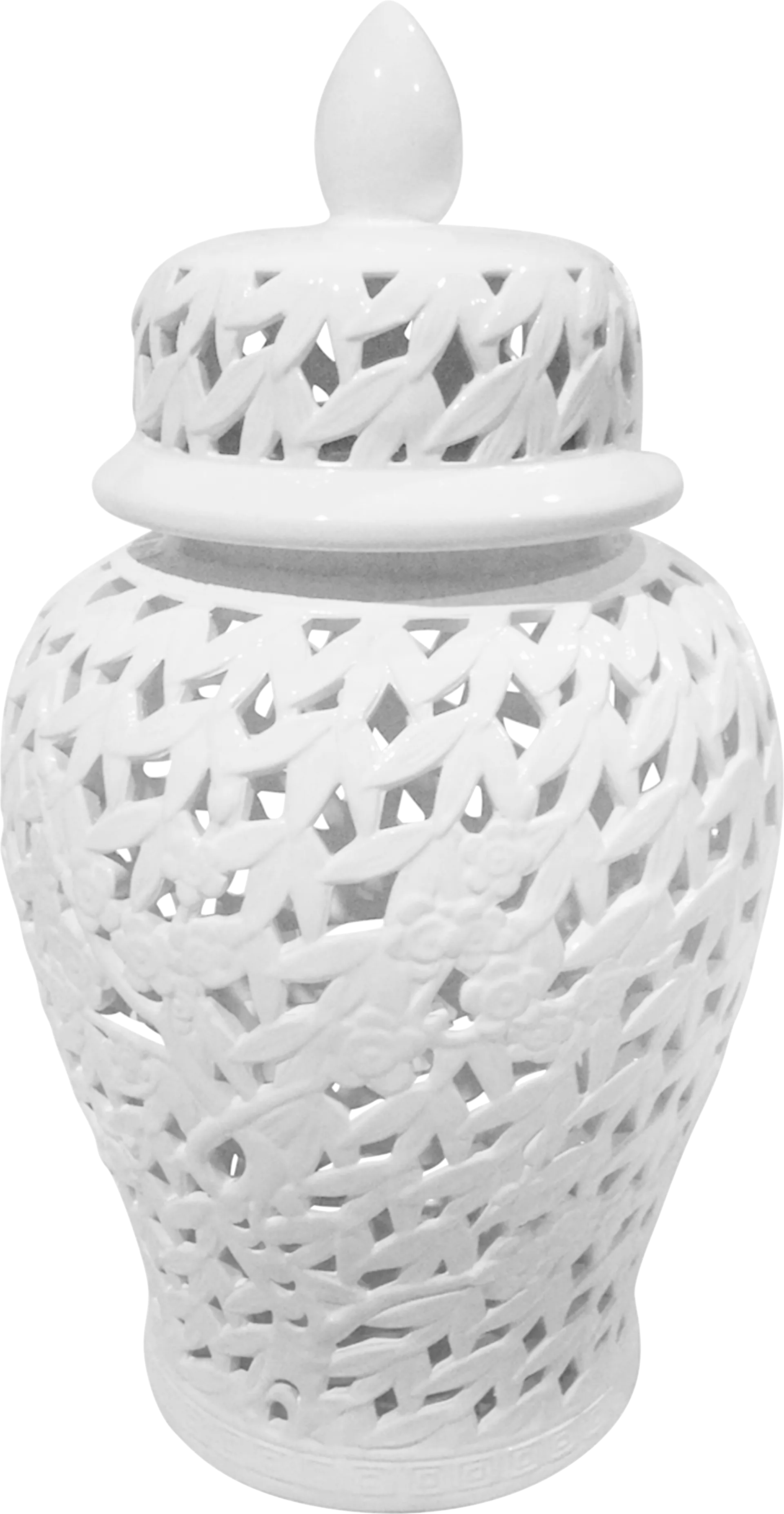 Millenbrook White Large Temple Jar - Image 1