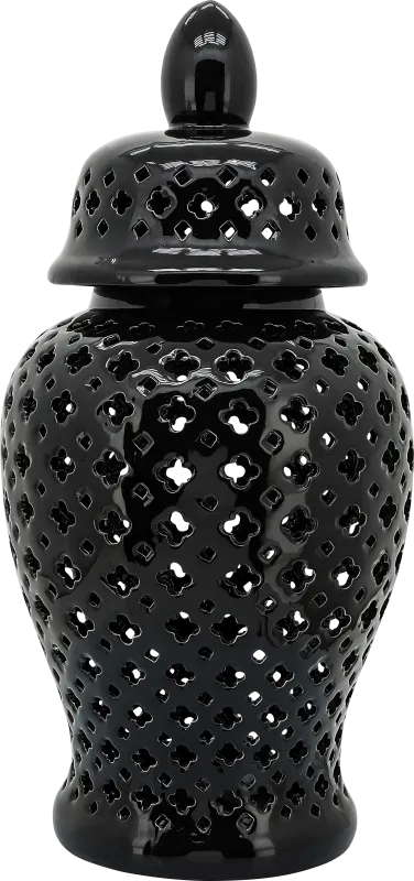 Raggsdale Black Large Temple Jar