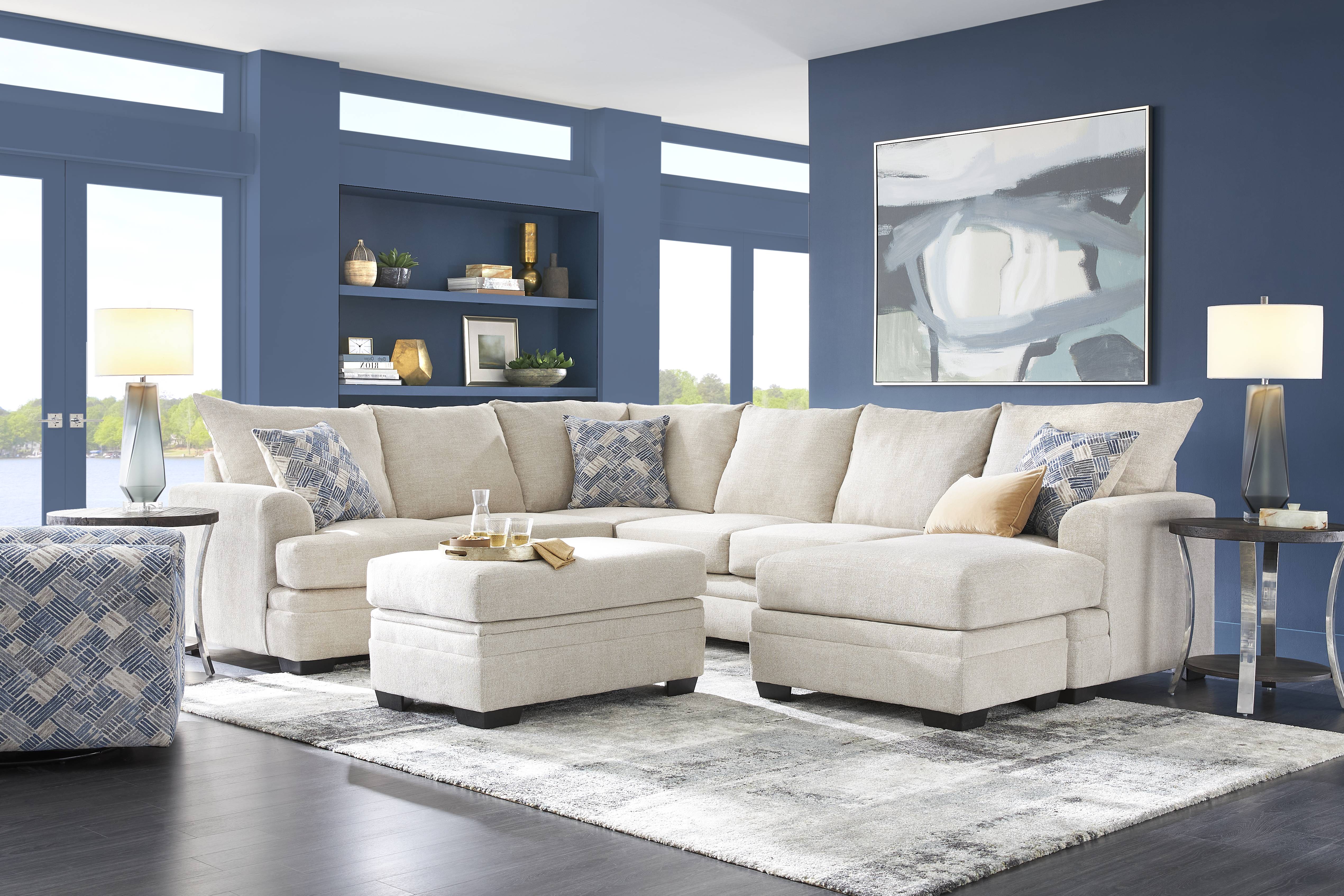Copley Court Parchment 3 Pc Sectional Living Room - Thumbnail - Image 1