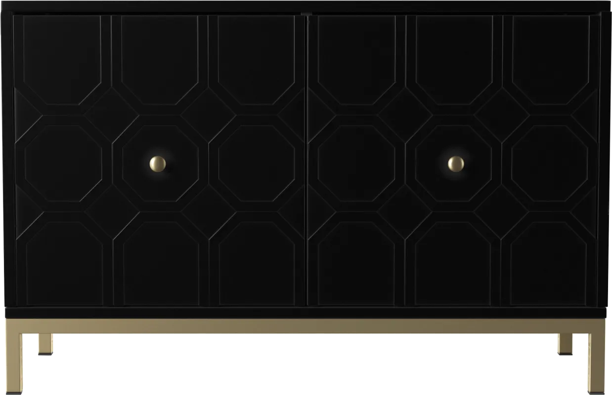 Hergot Black Accent Cabinet