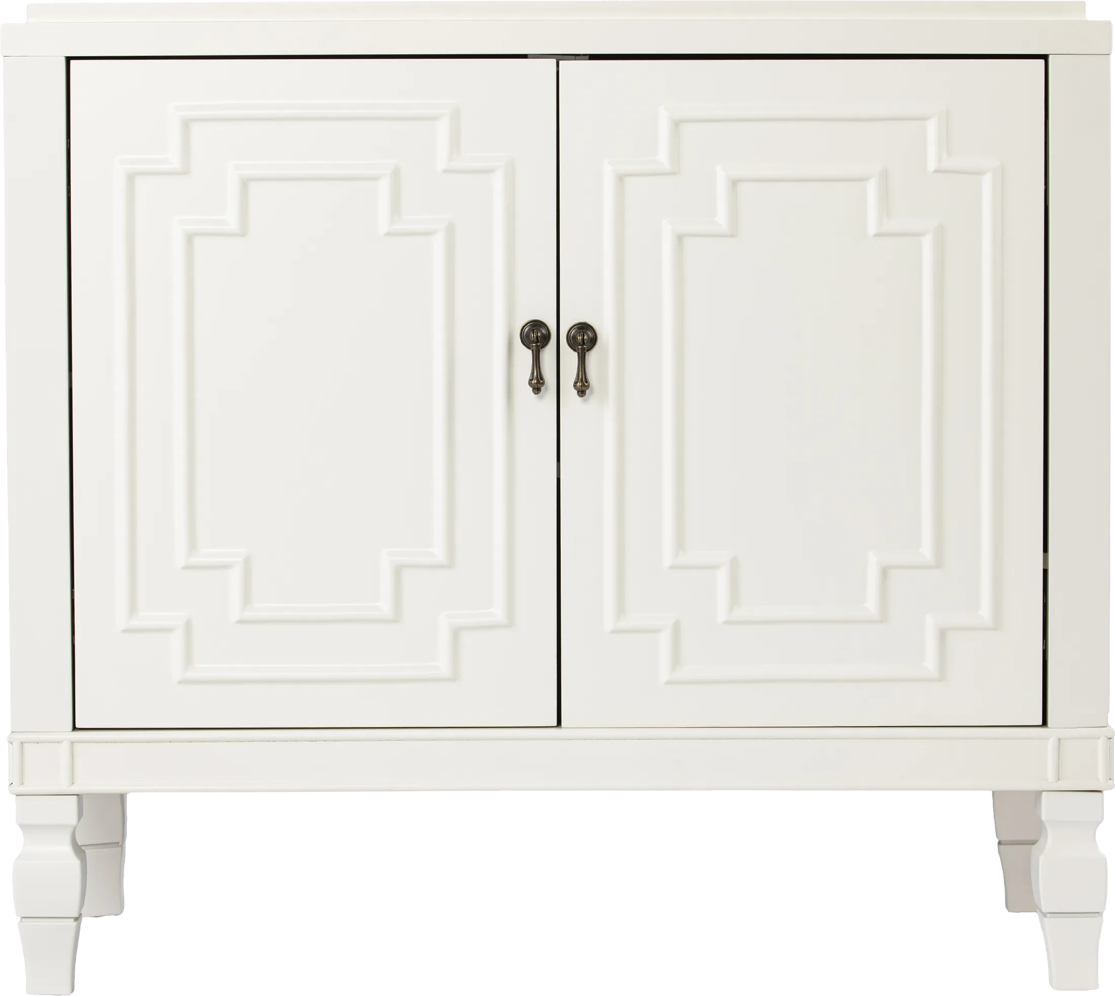 Anseman White Accent Cabinet