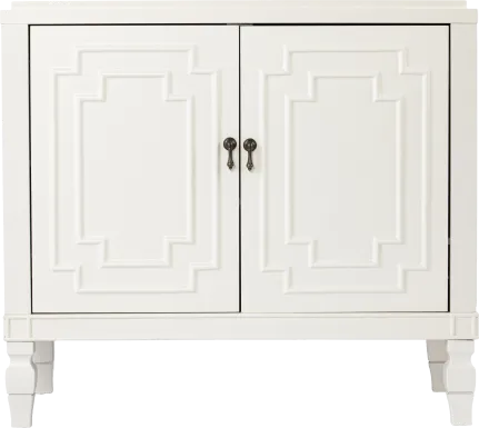 Anseman White Accent Cabinet