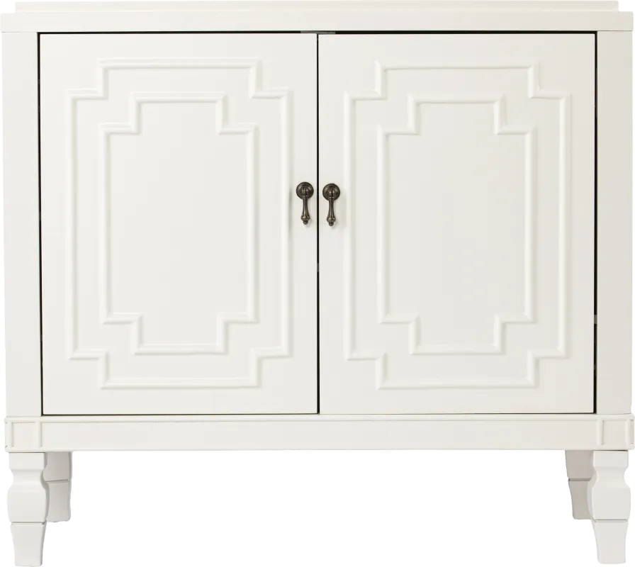 Anseman White Accent Cabinet