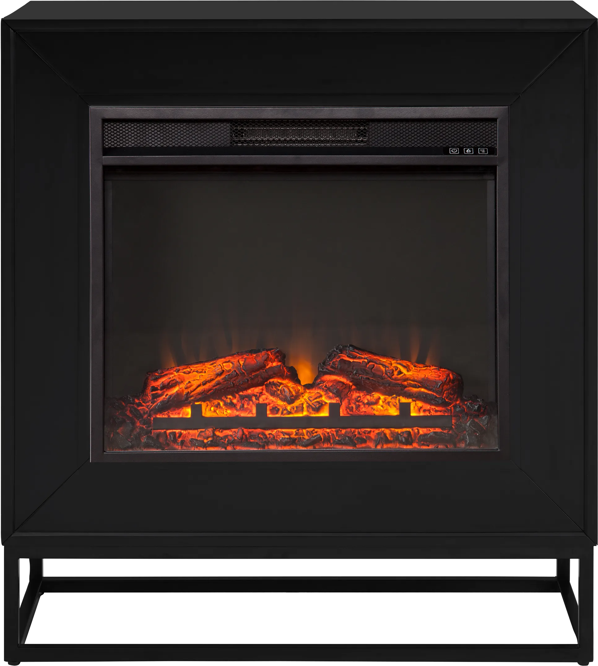 Frescan V Black 33 in. Console with Electric Fireplace - Thumbnail - Image 1