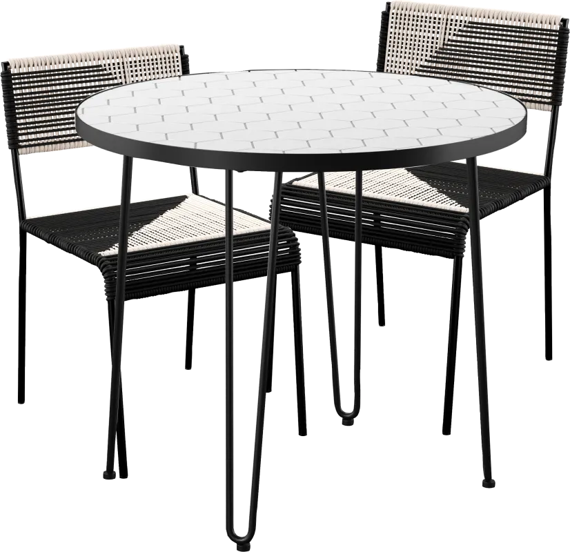 Outdoor Chalmette 3 Pc Dining Set