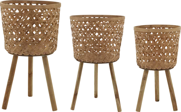 Marcall Brown Planter, Set of 3