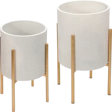 Innglenook White Planter, Set of 2