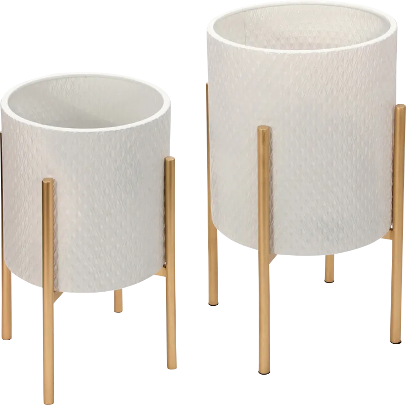 Innglenook White Planter, Set of 2