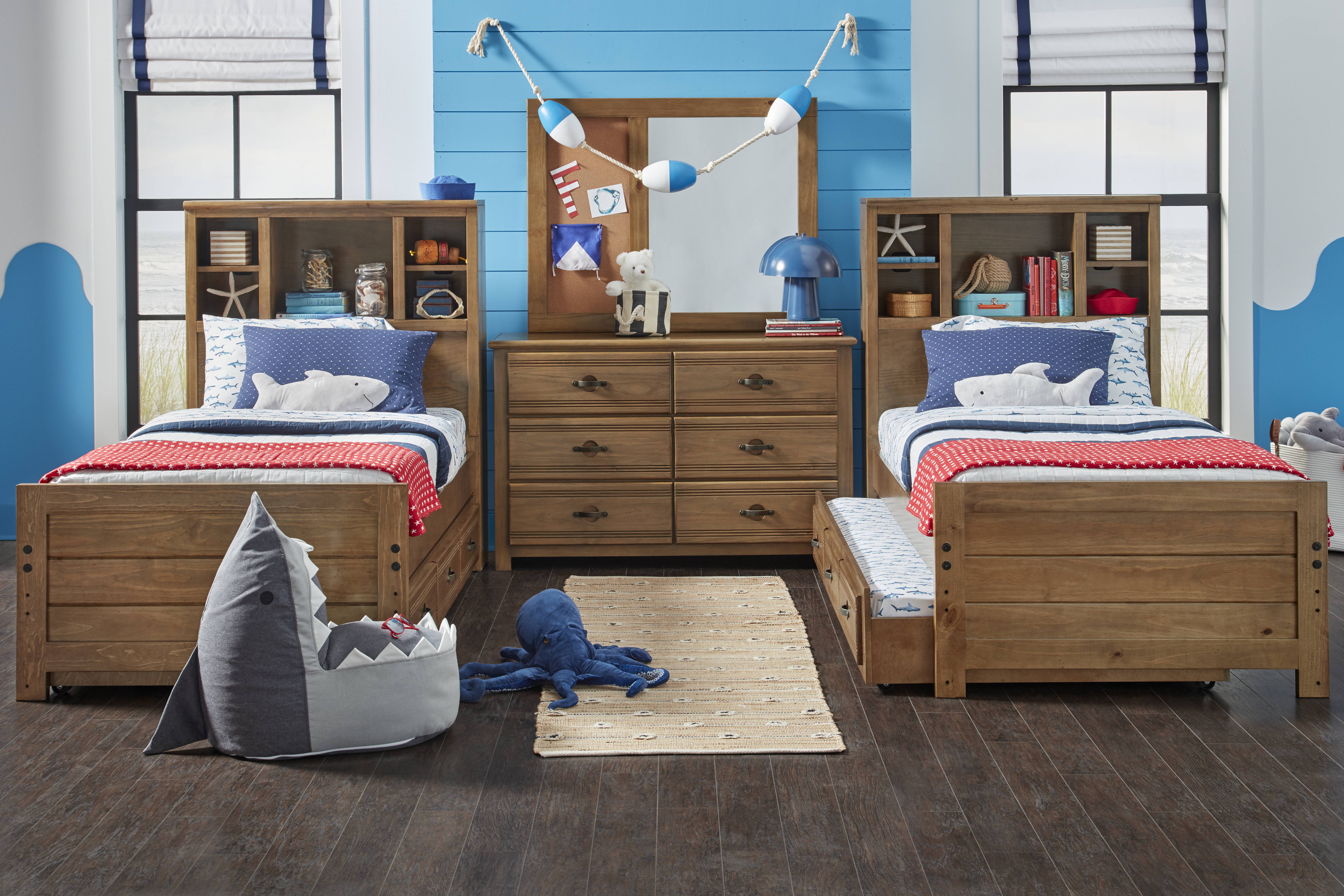 Kids Creekside 2.0 Chestnut Twin Bookcase Bedroom - Thumbnail - Image 1