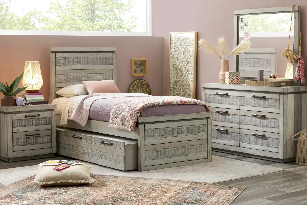 Kids Westover Hills Jr Gray Twin Panel Bedroom