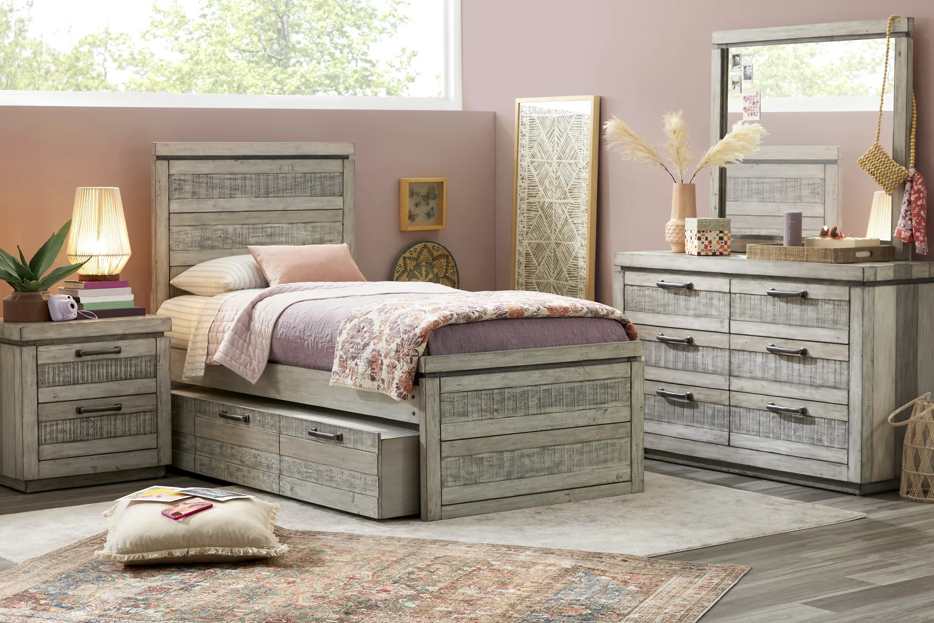 Kids Westover Hills Jr Gray Twin Panel Bed - Image 1