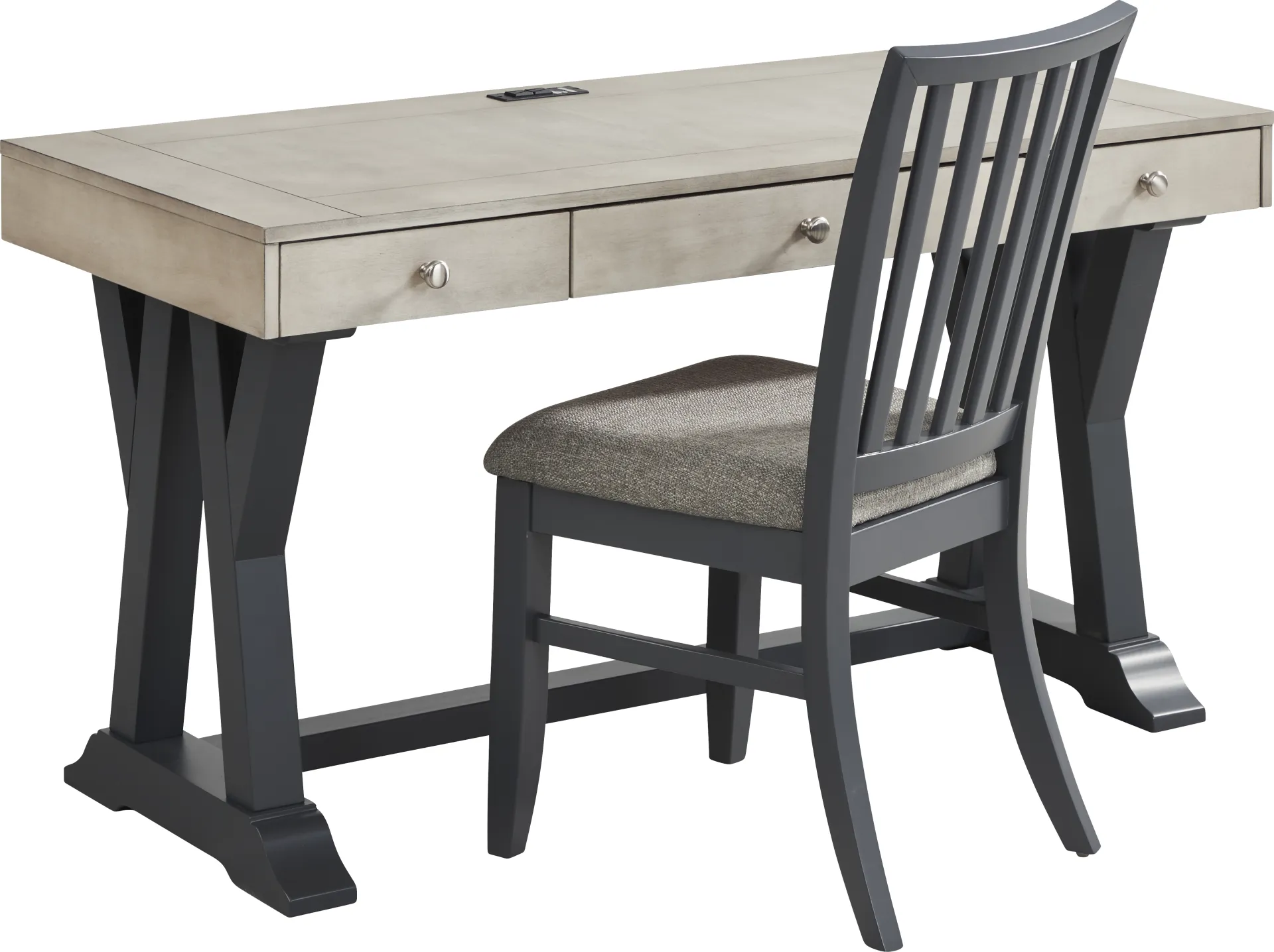 Hilton Head Graphite Desk with Chair - Image 1