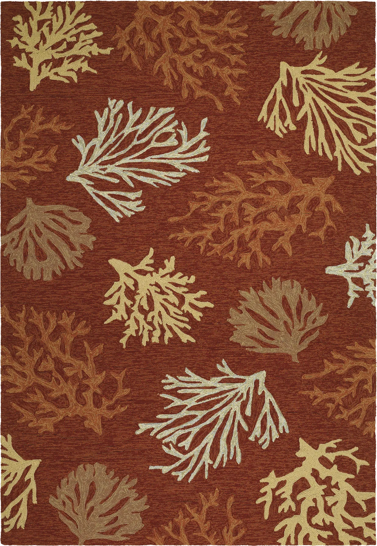 Sea Reef Brown 5'6' x 8' Indoor/Outdoor Rug - Image 1