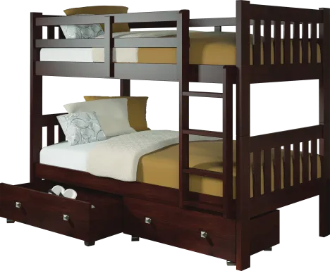 Cormac Brown Twin/Twin Bunk Bed with Storage Drawers