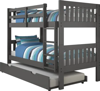 Dashill Gray Twin/Twin Step Bunk Bed