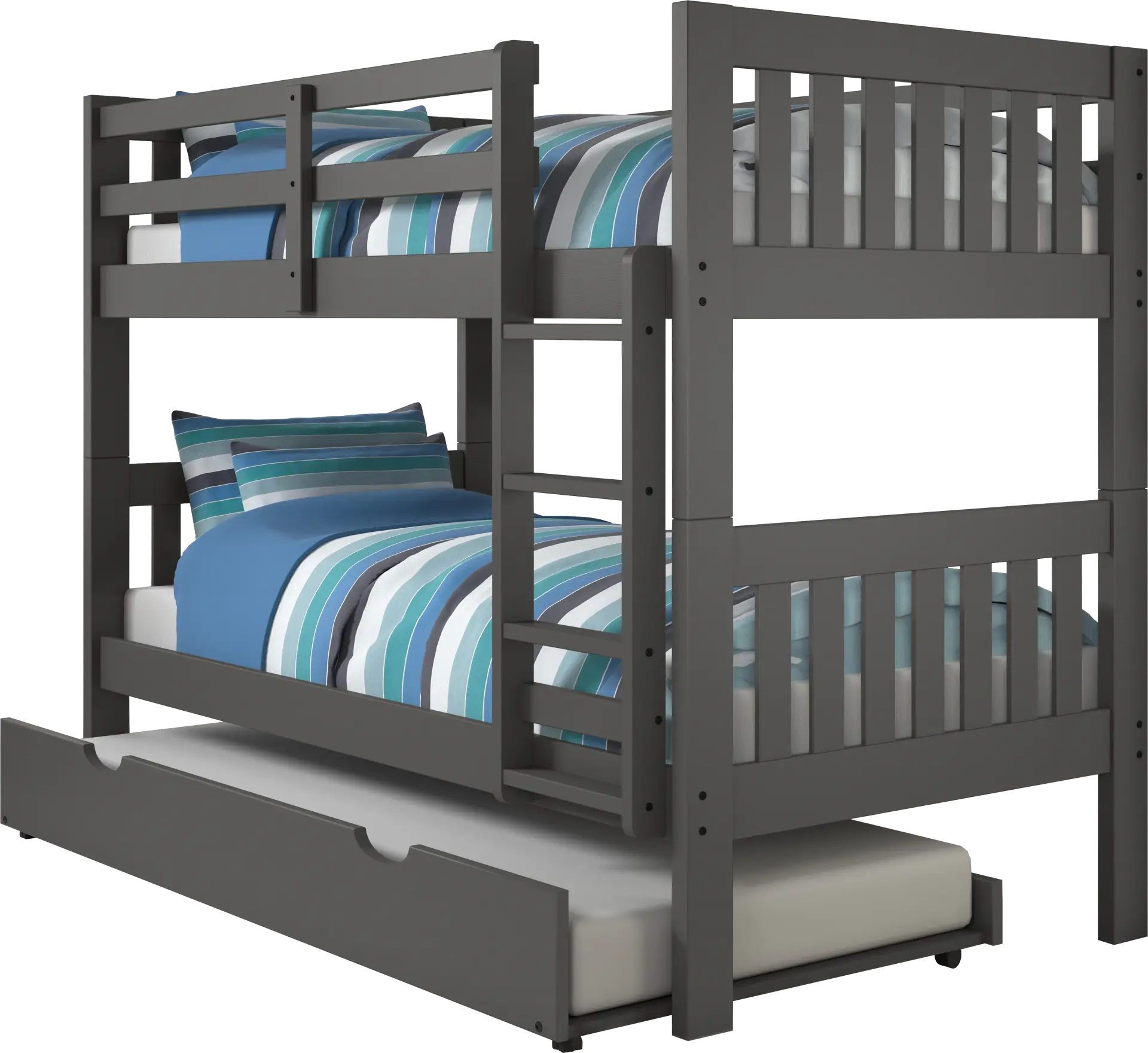 Dashill Gray Twin/Twin Step Bunk Bed