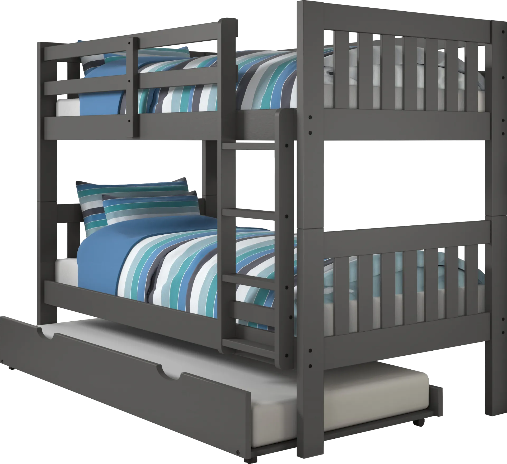 Dashill Gray Twin/Twin Step Bunk Bed - Image 1