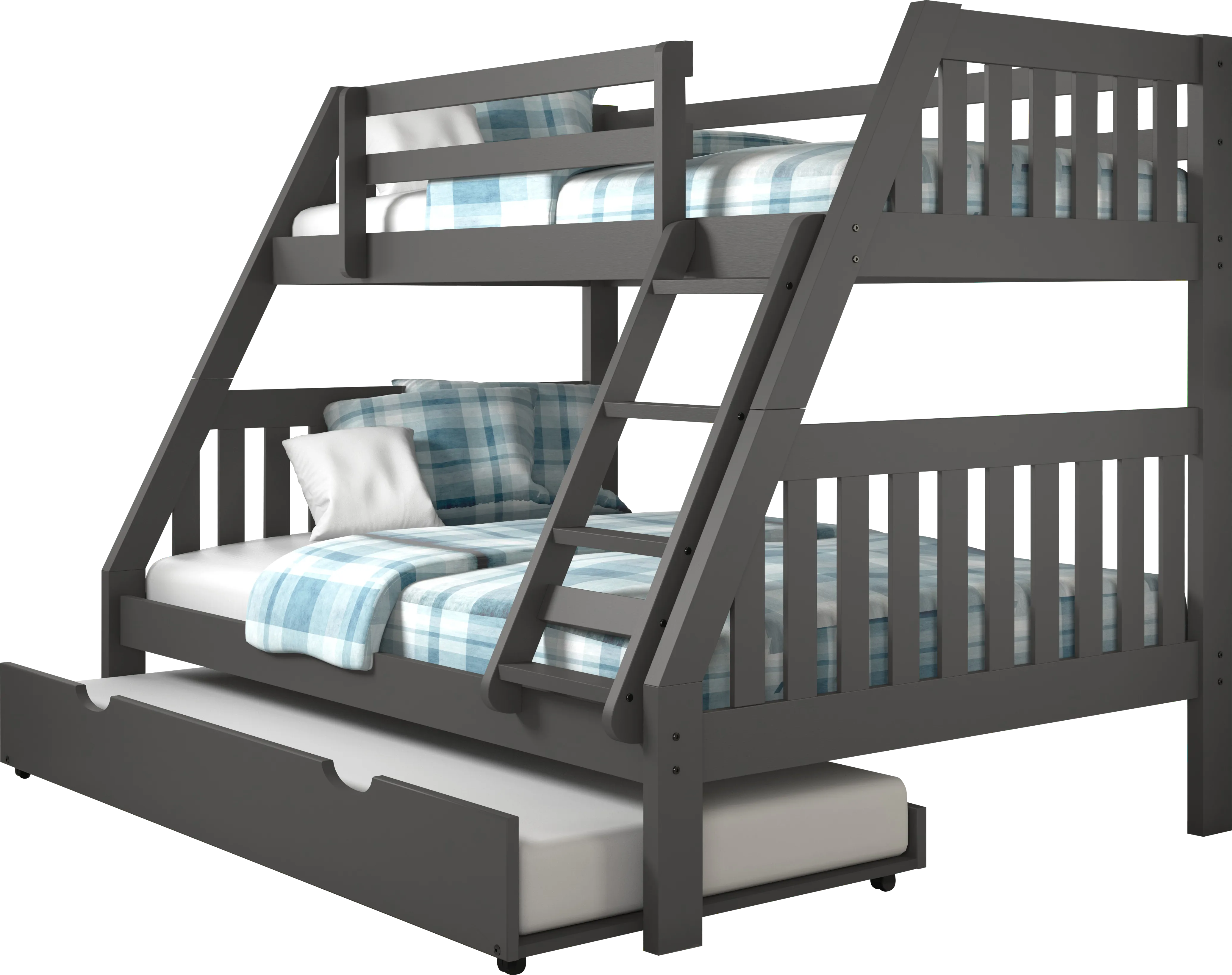 Gus Gray Twin/Full Step Bunk Bed - Thumbnail - Image 1