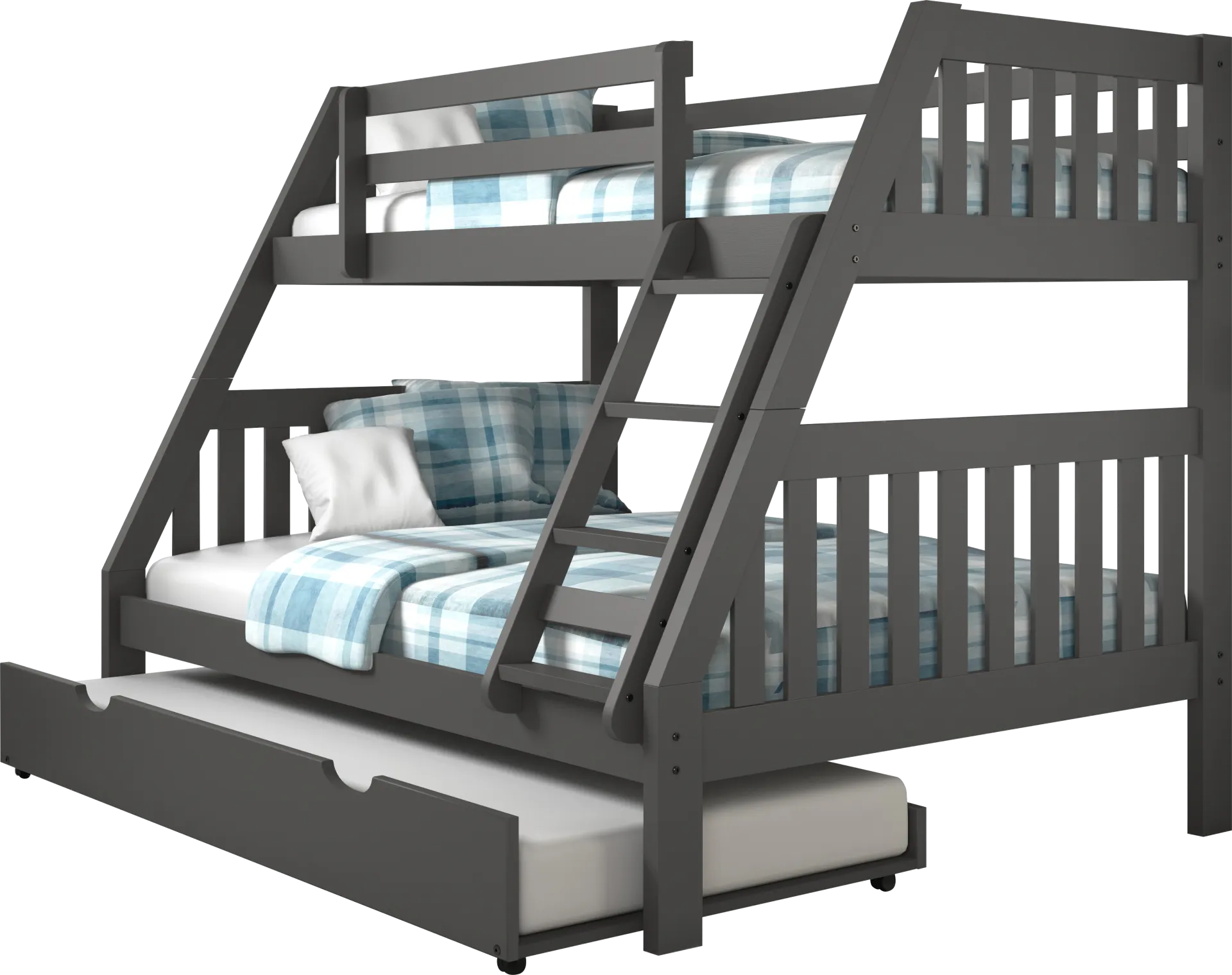 Gus Gray Twin/Full Step Bunk Bed - Image 1