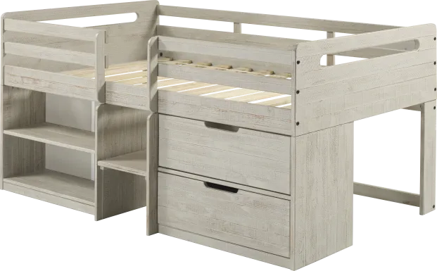 Blanchard Gray Twin Low Loft Bed