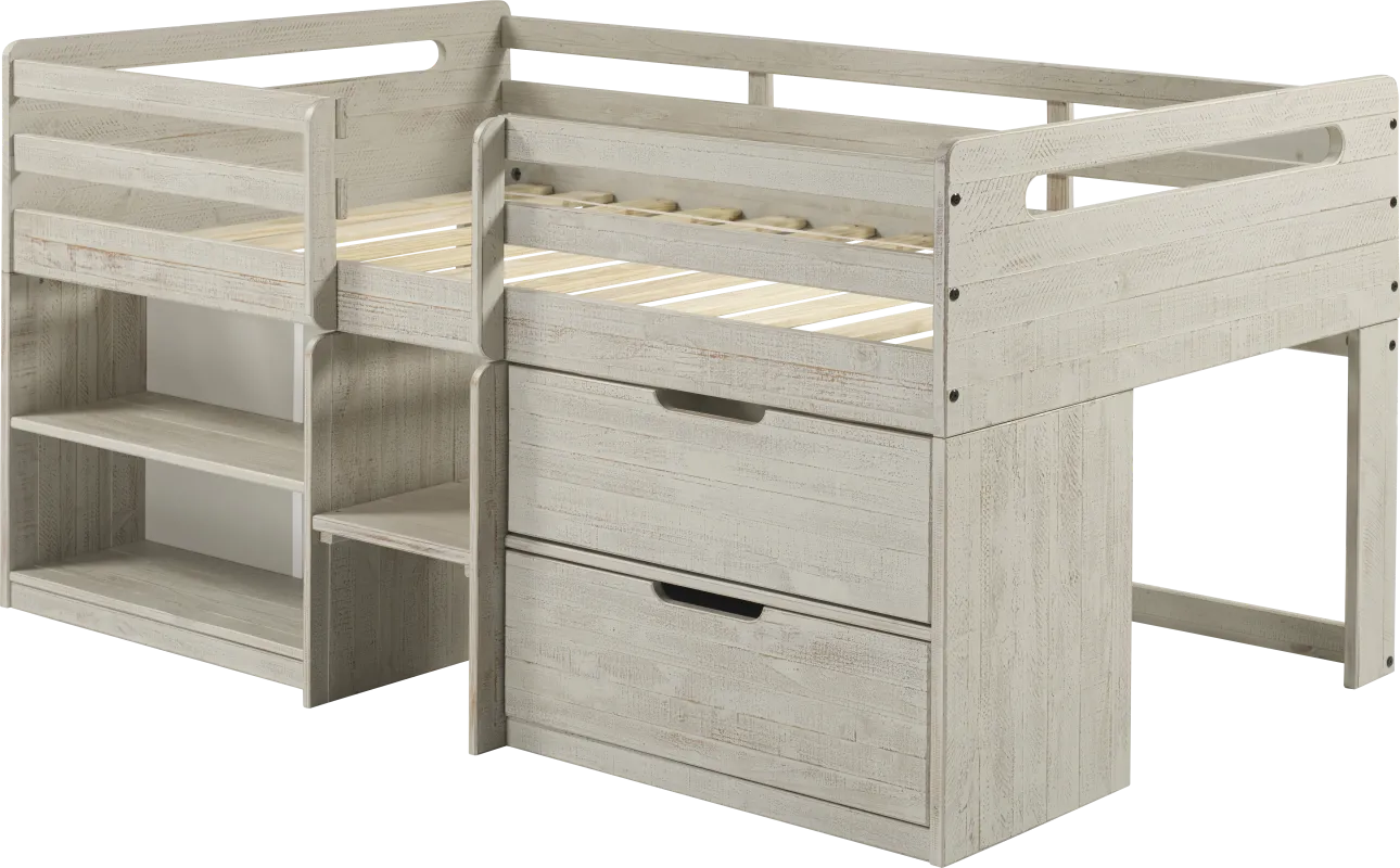 Blanchard Gray Twin Low Loft Bed