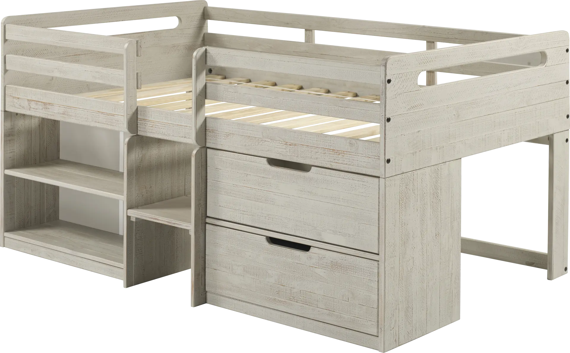 Blanchard Gray Twin Low Loft Bed