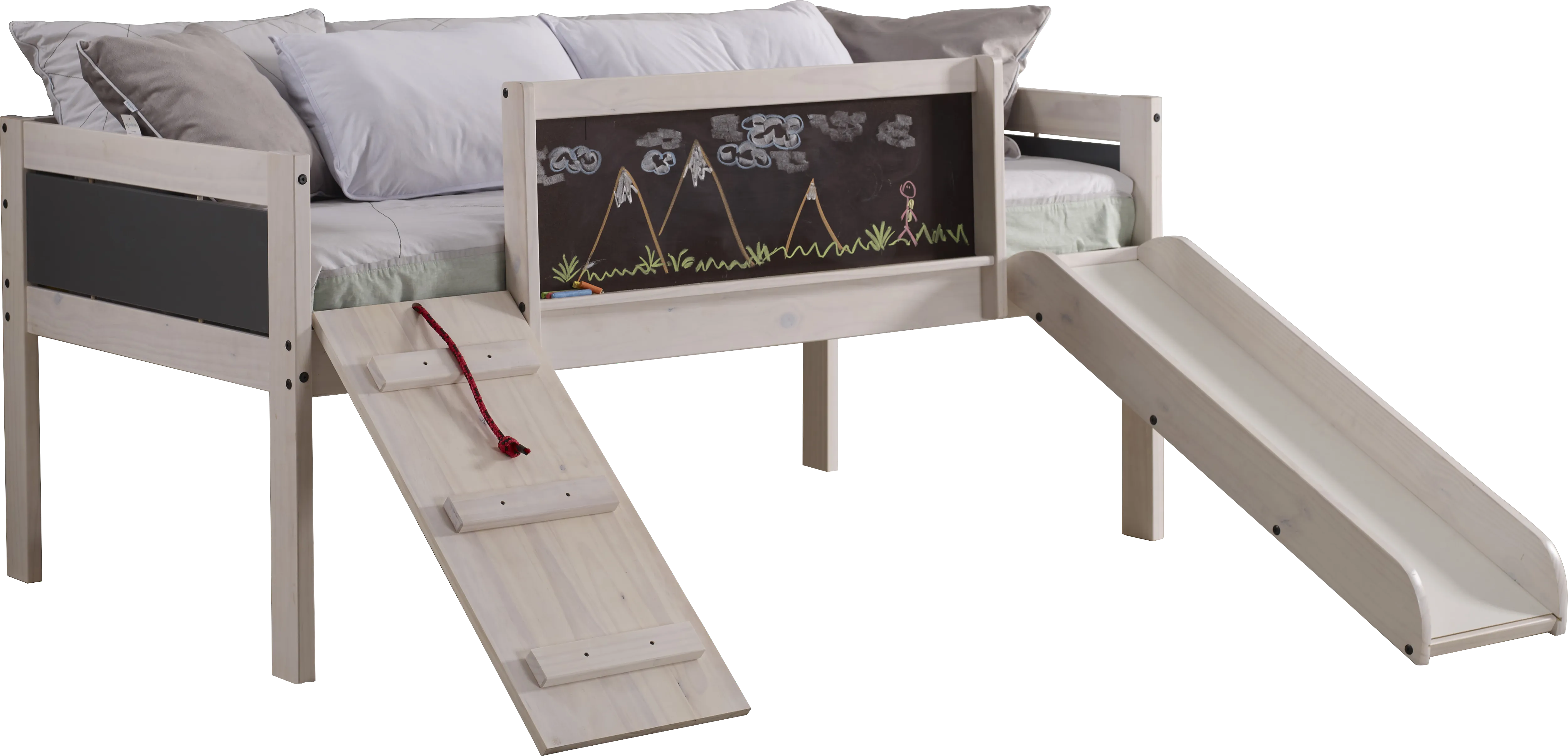 Isherwood Dark Gray Twin Low Loft Bed - Thumbnail - Image 1