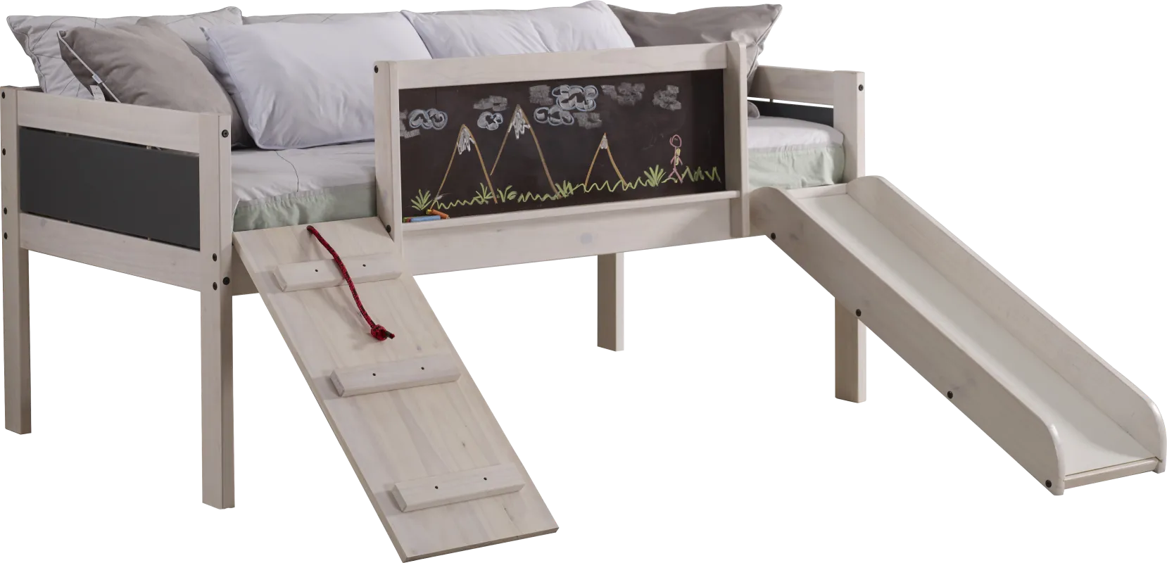 Isherwood Dark Gray Twin Low Loft Bed