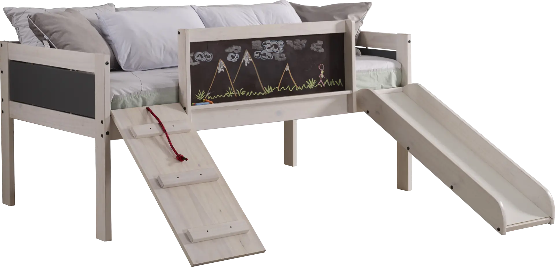 Isherwood Dark Gray Twin Low Loft Bed