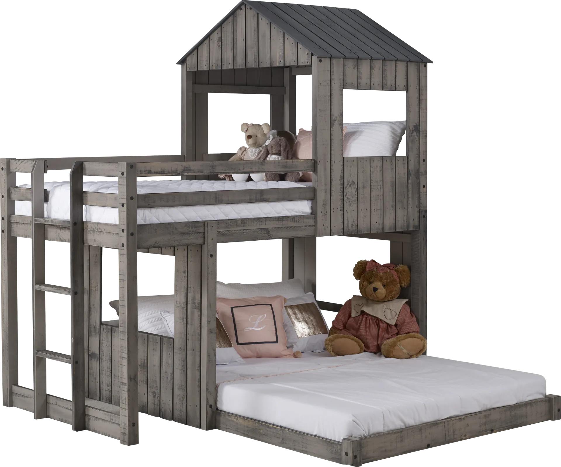 Laverock Gray Twin/Full Bunk Bed - Image 1